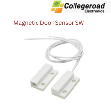 White magnetic door sensor for home security alarm system