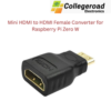 Mini HDMI male to HDMI female adapter for Raspberry Pi Zero W