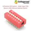 8-position slide DIP switch PCB mount 8-bit manual address switch